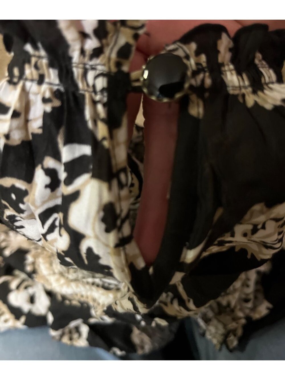 Croft & Barrow Black Paisley Peasant Top Womens XL Used - Picture 12 of 13